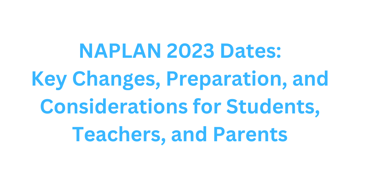 NAPLAN 2023 Dates
